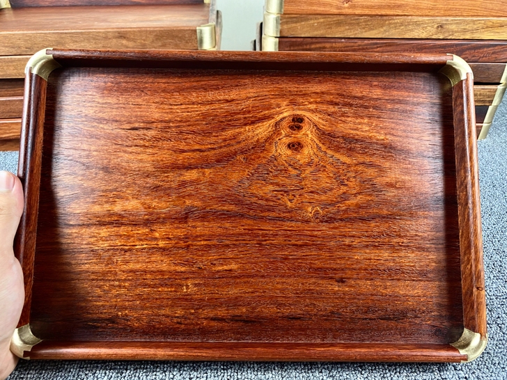 缅甸花梨木托盘 缅甸黄花梨(大国紫檀)托盘...
