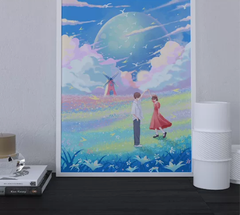 插画设计。 可设计包装、海报、壁纸、相框、...