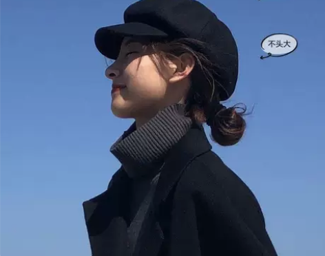 显脸小黑色鸭舌贝雷帽女潮春夏网红报童画家八...