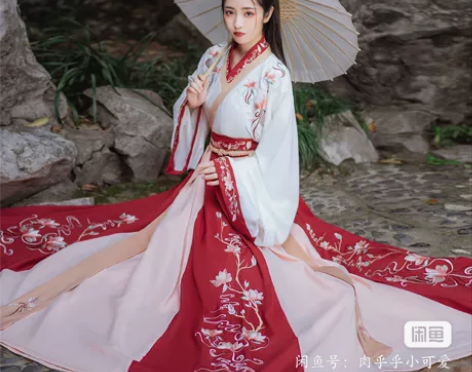 晋制汉服，绝美六米绣花， 可换，可换，可换...
