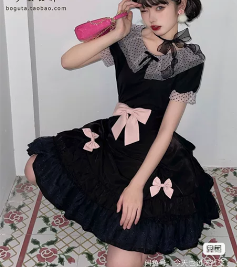 收boguta大小姐sk黑色m码带几个蝴蝶...