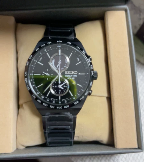 日本SEIKO精工男表太阳能休闲防水腕表S...