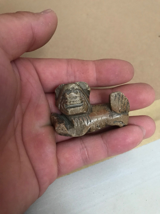 明末清初,寿山石小狮子,文房用品,毛笔架,...