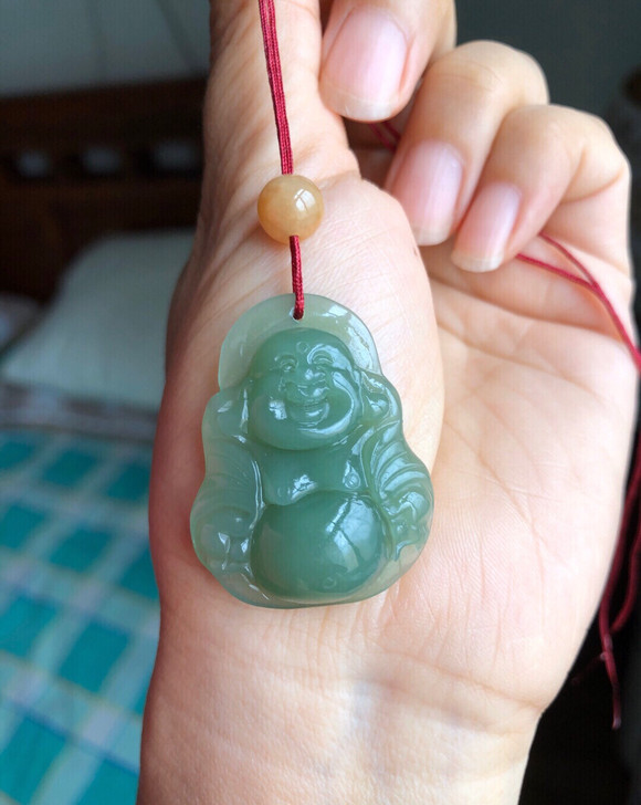 和田碧玉粉青鸭蛋青佛和田玉碧玉吊坠 和田玉...