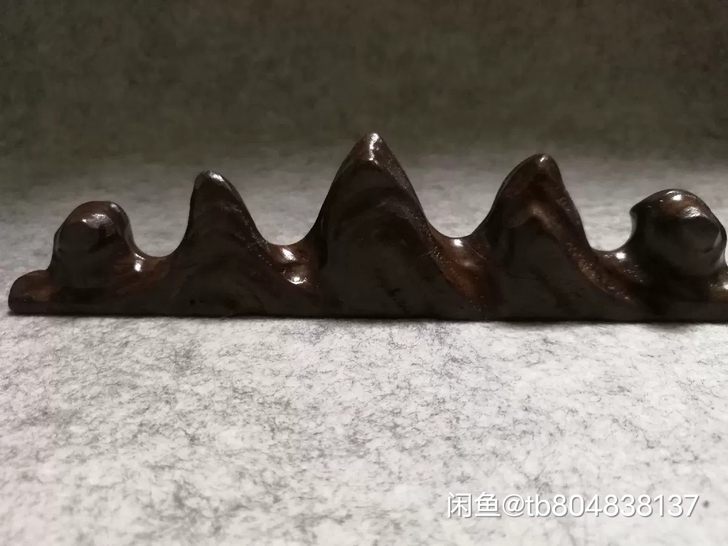 红木随形毛笔搁 笔架 五指山形笔搁毛笔架