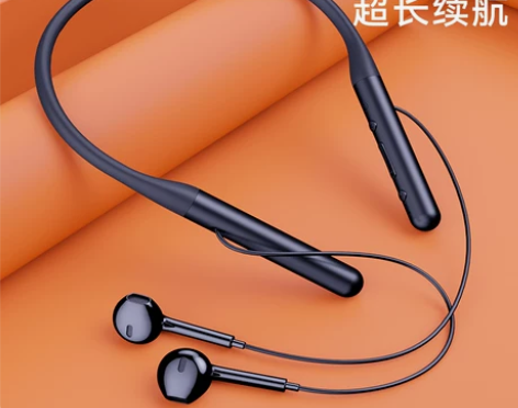 索尼蓝牙耳机颈挂式运动跑步无线半入耳挂脖式...