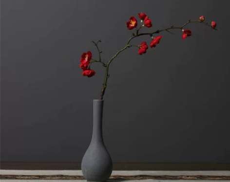 仿真单支梅花腊梅假花绢花中式禅意客厅家居插...