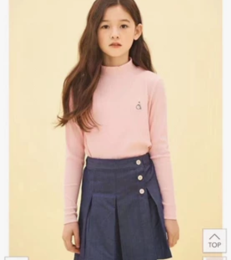 韩国三星BEANPOLE女童两色打底上衣全...