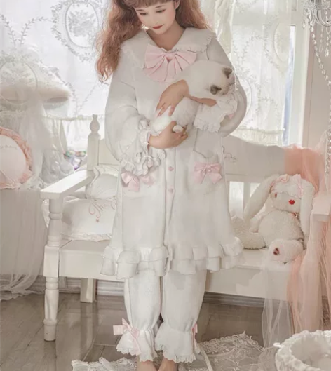 原创lolita绵绵兔耳朵蝴蝶结甜美软妹风...