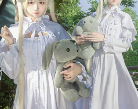 【全新】缘之空春日野穹cos服穹妹兔耳洋装...