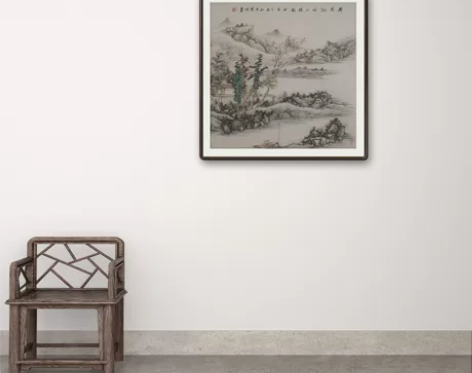 低价纯手绘国画:尺寸68/68cm《作者简...