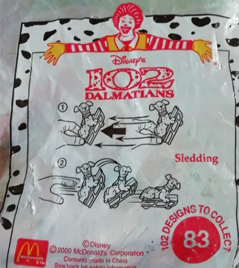麦当劳迪斯尼101斑点狗滑板车玩具摆件 玩...
