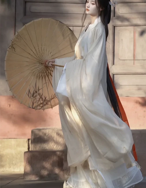 汉服神明少女汉服魏晋古装超仙气飘逸广袖交领...