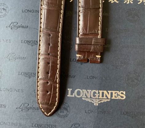 浪琴名匠原装鳄鱼皮表带，宽度21mm，适用...
