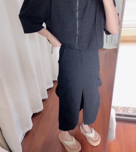 小香风工装风两件套 ，上衣已出，只剩下裙子...