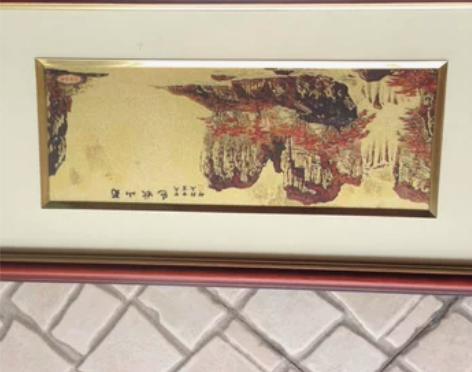 金箔工艺画 在王府井百货购买的金箔工艺画，...