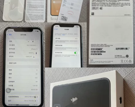 因更换新手机,慢出自用苹果11,国行黑色1...