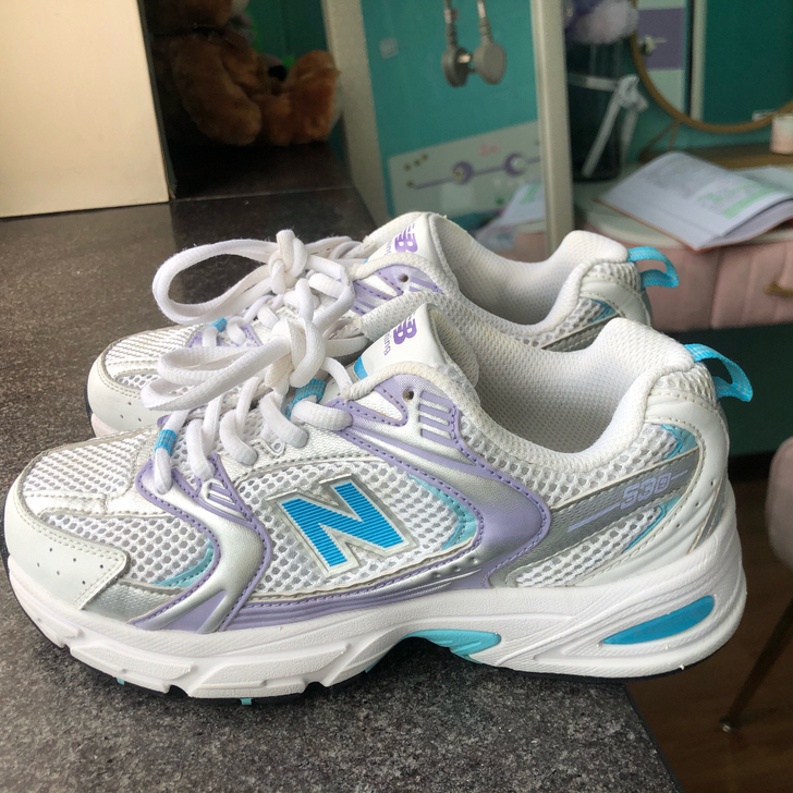 NB530新百伦运动鞋白紫 36.5码九新...