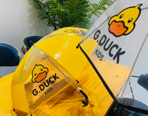 G.DUCK小黄鸭儿童雨伞男女宝宝卡通透明...