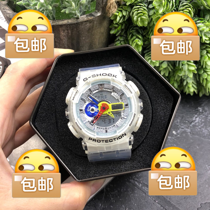 （专柜版本）卡西欧透明彩手表，盒子吊牌都在...