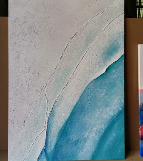 纯手绘厚油肌理抽象油画,尺寸100*150...