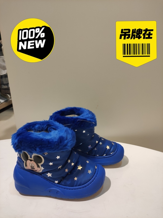 迪士尼儿童棉靴,特价清仓,高防水台,内里厚...