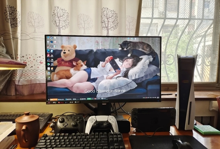 24寸显示器ips无边框1080p75hz...