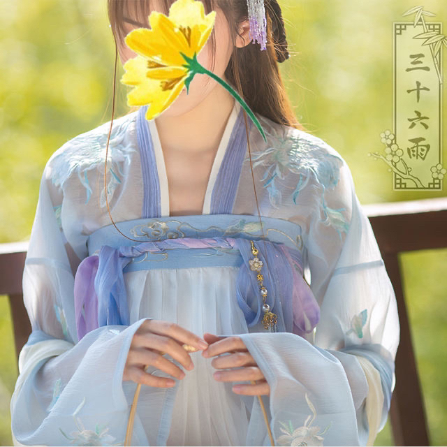 【三雨集】月下客 春季原创传统汉服昙花刺绣...