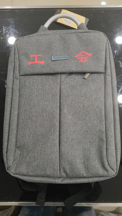 双肩电脑背包，全新未使用。工会组织活动的奖...