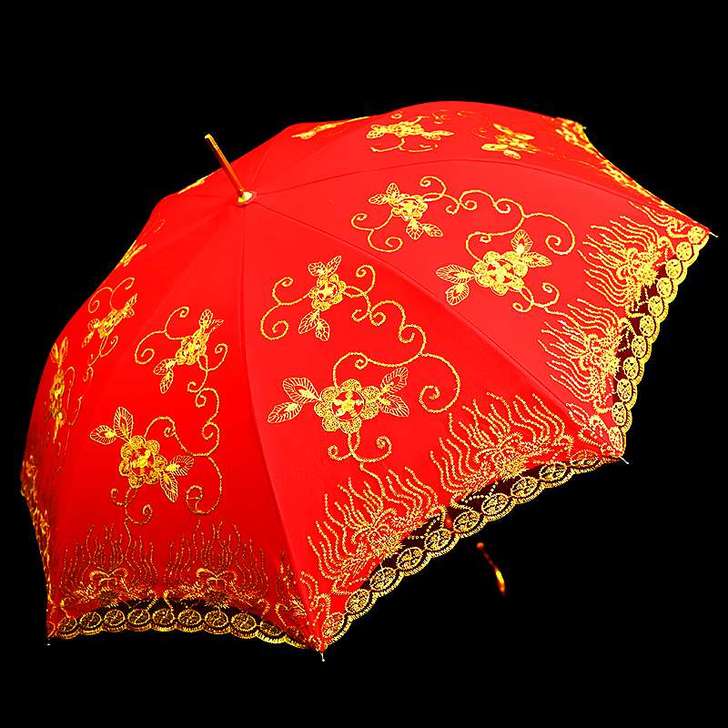 大红色雨伞结婚伞创意新娘用的伞婚庆婚礼喜庆...