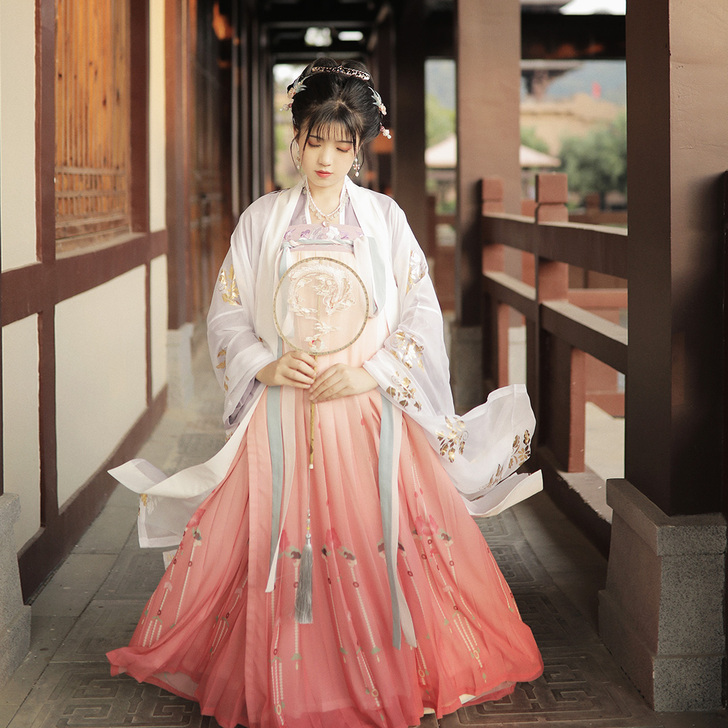 玉娥 花朝记汉服【千秋长安梦】原创烫金大袖...