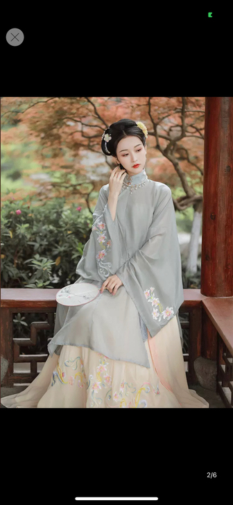 自己搭配的亲子 汉服 明制 送云肩 头饰