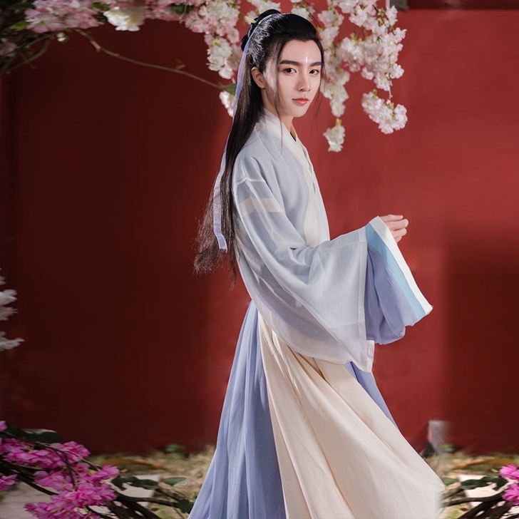 出宿问汉服女正品原创白泽晋制三件套交领齐腰...