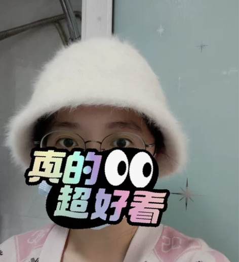 毛绒白帽子，供那些想买白色毛绒帽又怕踩雷的...
