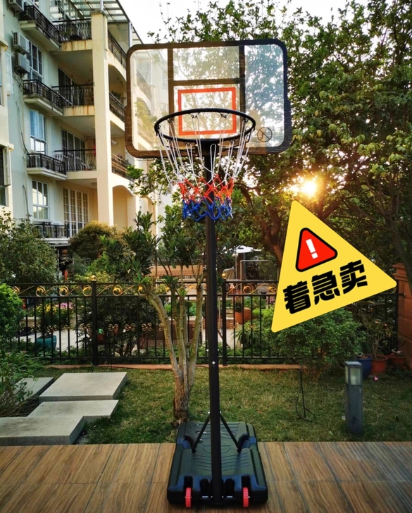 成人标准高度青少年球架篮板篮筐可升降3.0...