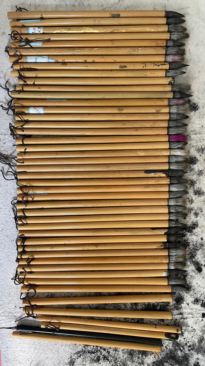 写秃的毛笔,笔杆没有损坏,兼毫,正品半步手...