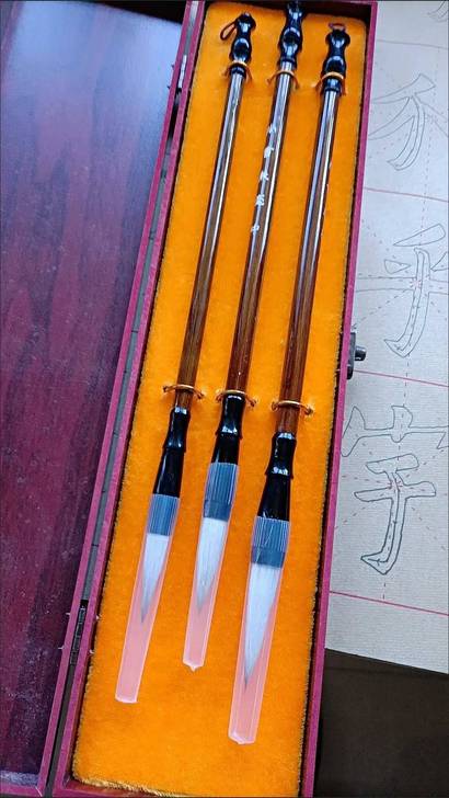 实体店清仓全新包邮纯狼提斗大毛笔大中小楷毛...