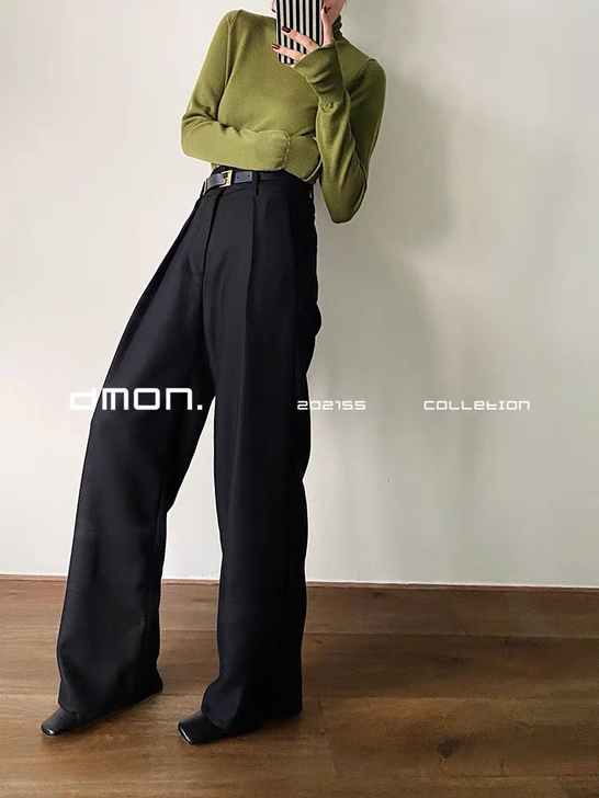 DMON经典B囤 独创好莱坞阔腿直筒裤立体...
