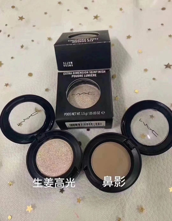 MAC生姜高光1.5g小样,鼻影omega...