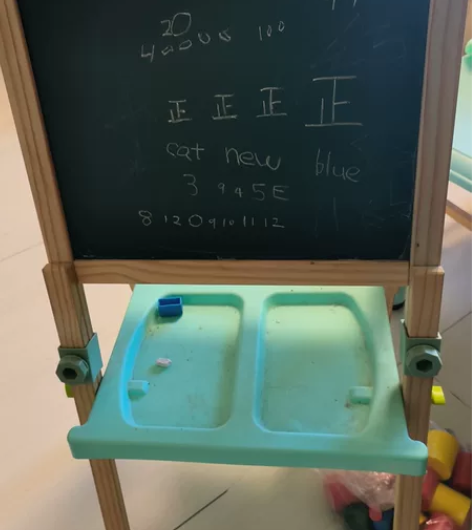 铭塔儿童磁性画架、写字板，可升降（双面都可...