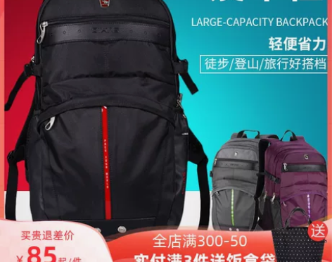 爱华仕背包男士双肩包旅行电脑运动大容量女夏...
