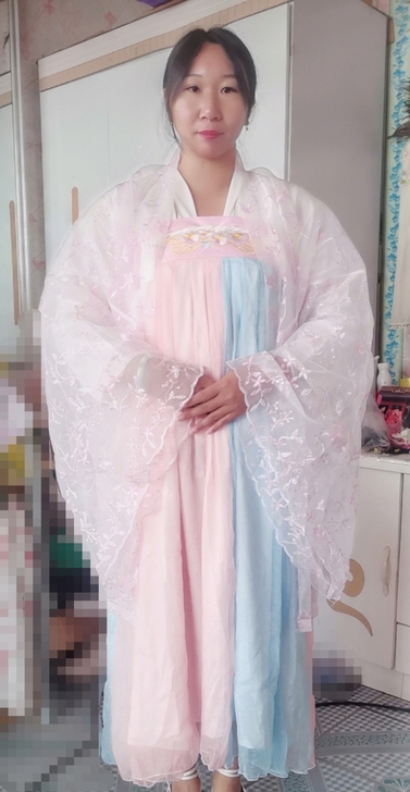 L码齐胸汉服三件套