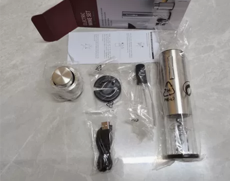 圆乐定制版企业礼品红酒开瓶器套装,不锈钢充...