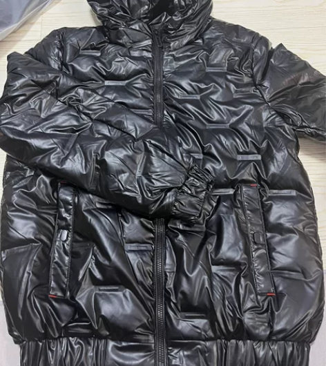 全新 男士黑色羽绒服 3XL/190码 适...