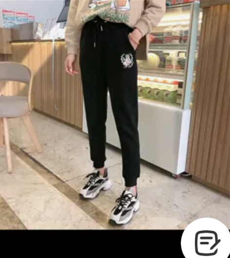 TW小熊卫裤女装裤子运动休闲女新款2022...