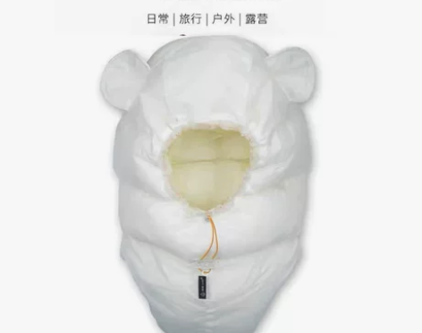 冰焰ICEFALME黑色熊耳羽绒帽营地保暖...
