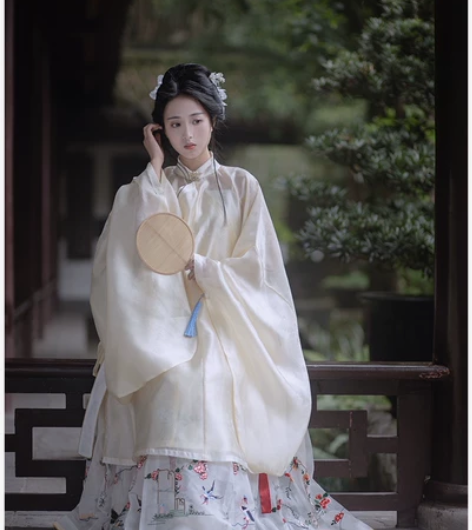 【出】【科幻】空谷记 仿孔府真丝花鸟裙 桑...