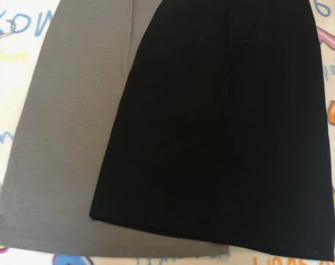 一步裙(一口价发2条) 黑色比灰色短一点点...