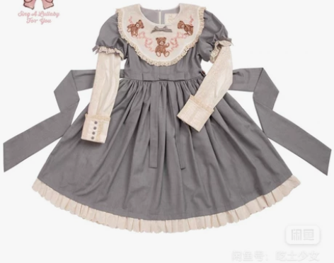 摇篮曲枕边小熊op灰色m吗 op＋接袖 穿...