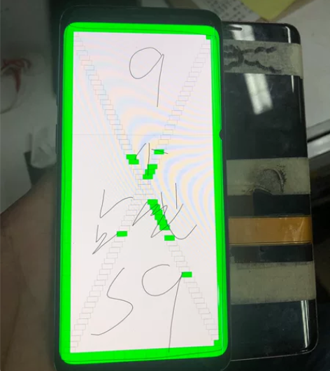 三星s9G9600好盖板有中框大点点线屏幕...